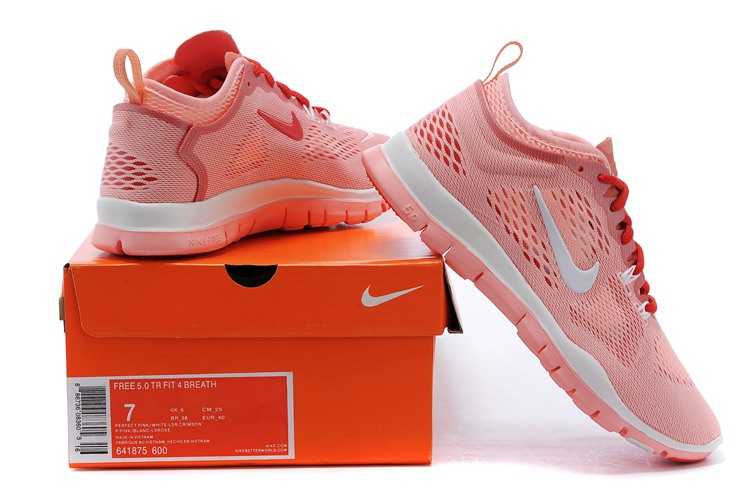 Nike Free 5.0 V2 femme france beau basket blanc rose clair boutique en ligne